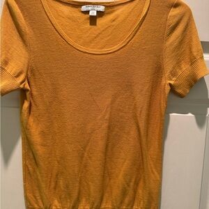Banana Republic Women's Mustard Short Sleeve Top